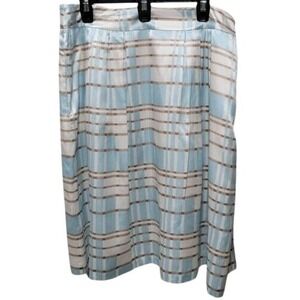 Pendleton Midi Skirt Women 12 Unique Tartan Plaid Full Pleats Silk‎ Light Weight
